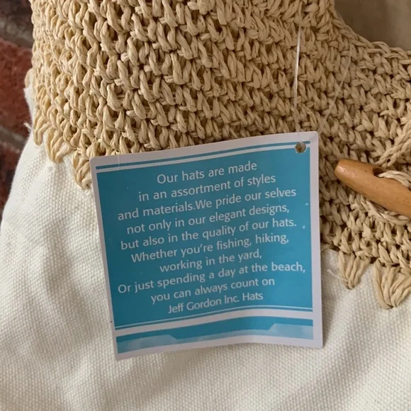 Neutral Straw Canvas Summer Bucket Beach Tote Bag - Picture 3 of 8